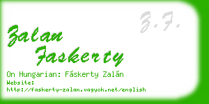 zalan faskerty business card